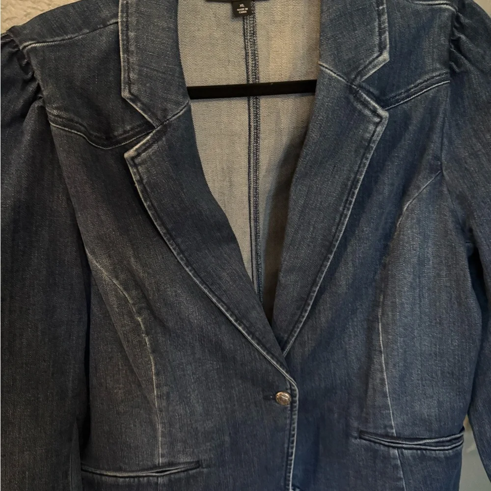 INC International Concepts Denim Blazer - Picture 5 of 13